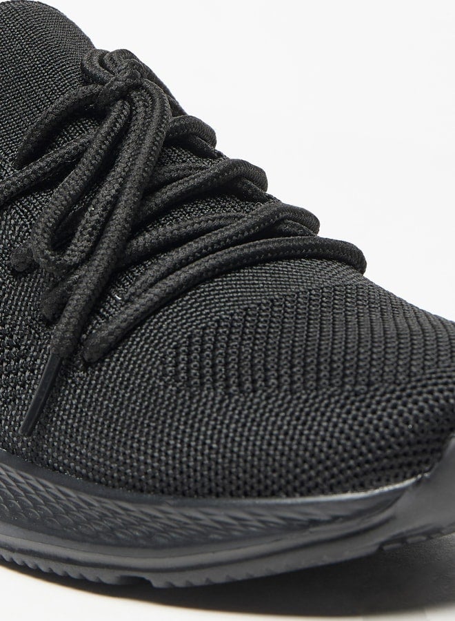 Textured Sports Shoes with Lace-Up Closure