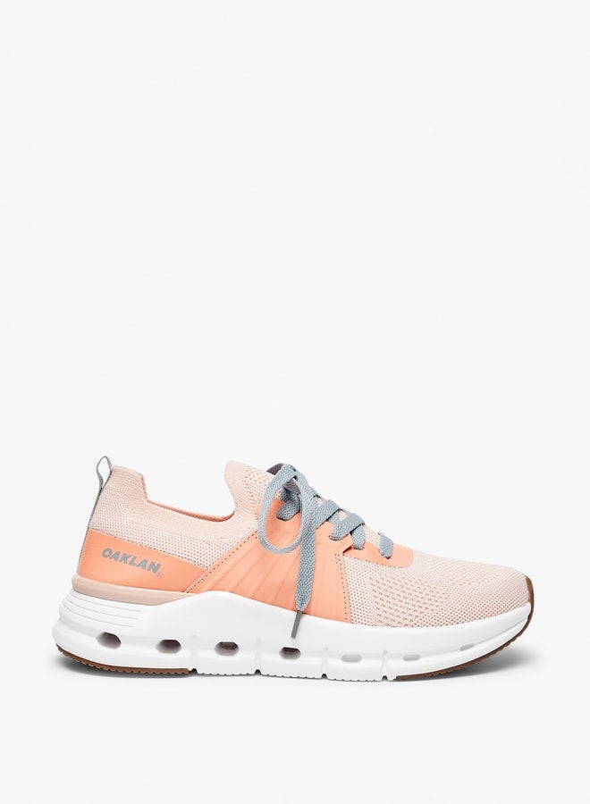 Textured Sports Shoes with Lace-Up Closure