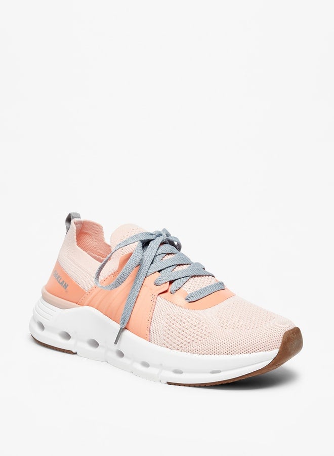 Textured Sports Shoes with Lace-Up Closure