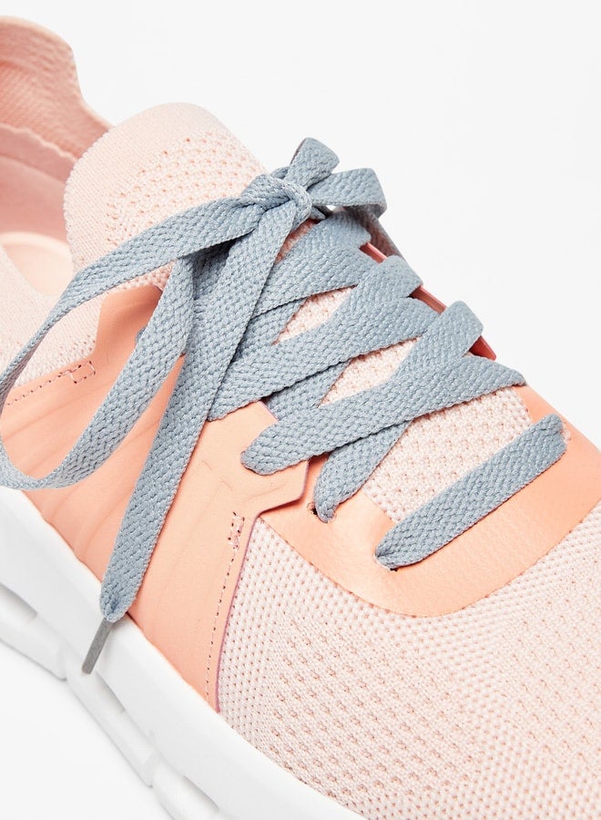 Textured Sports Shoes with Lace-Up Closure