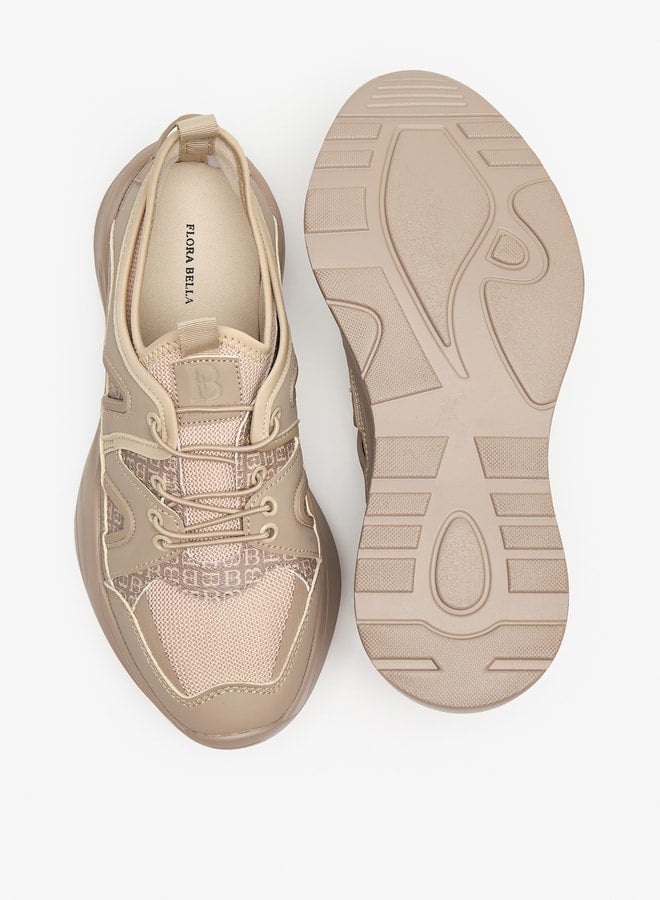 Monogram Print  Low Ankle Slip-On Sports Shoes
