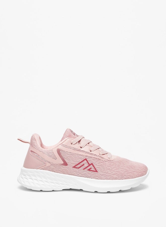 Textured Lace-Up Sports Shoes