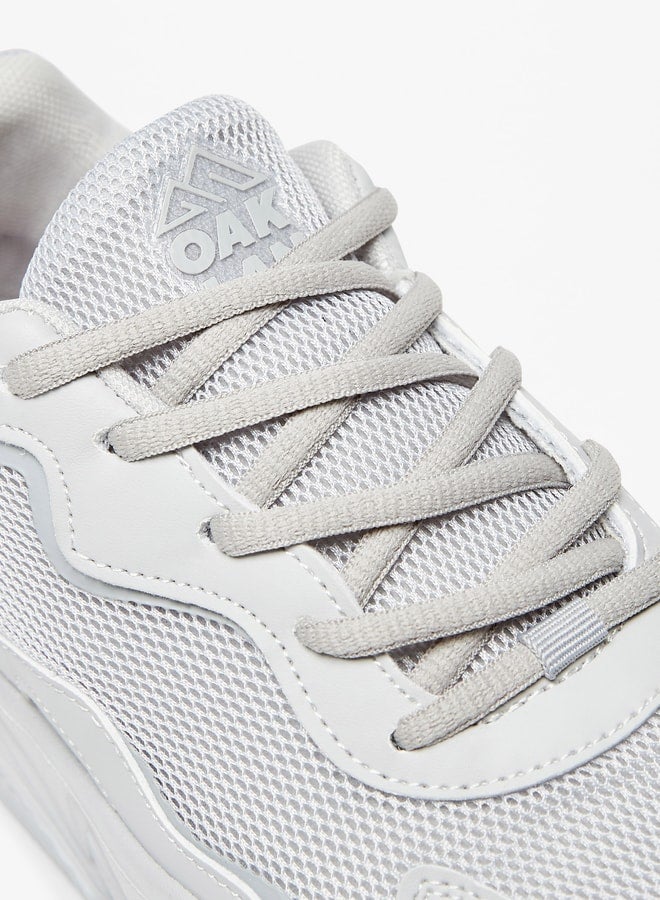 Textured Lace-Up Sports Shoes
