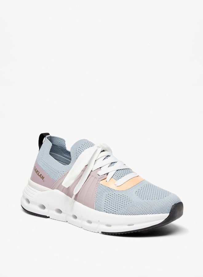 Textured Lace-Up Sports Shoes