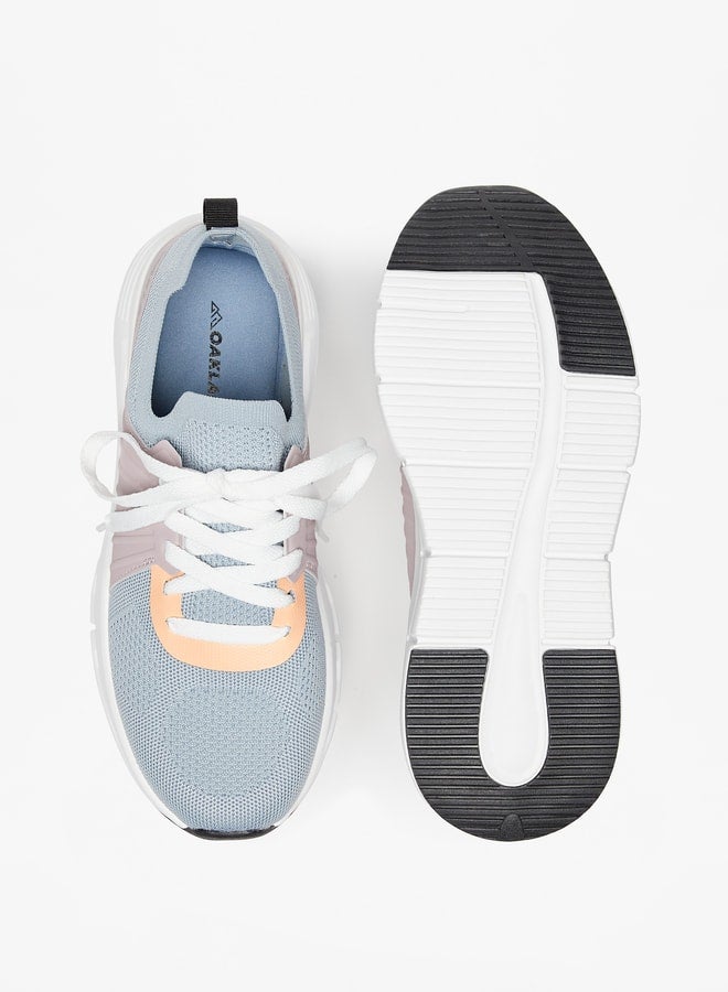 Textured Lace-Up Sports Shoes