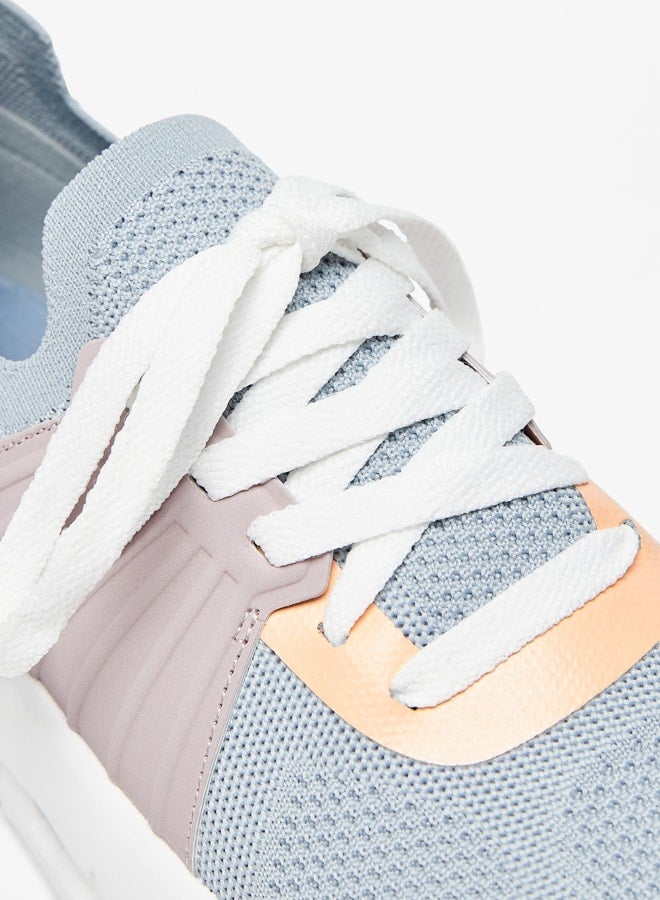 Textured Lace-Up Sports Shoes