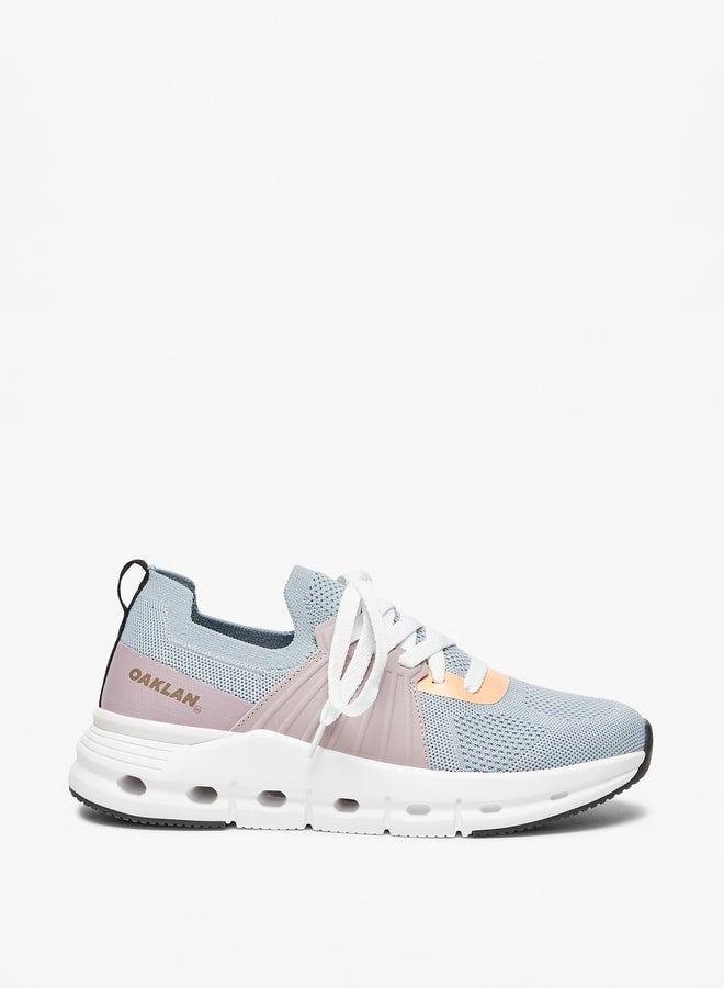 Textured Lace-Up Sports Shoes