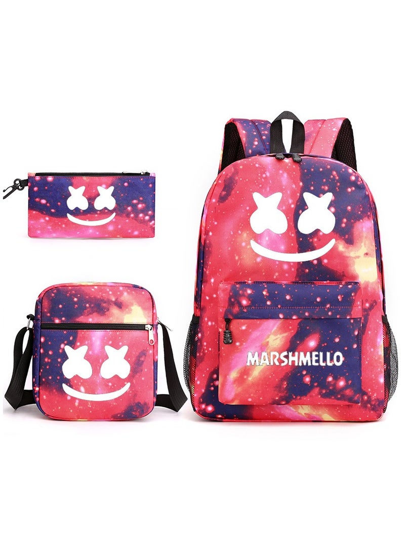 Three-Piece Large-Capacity Student Campus Backpack 32*45*13cm