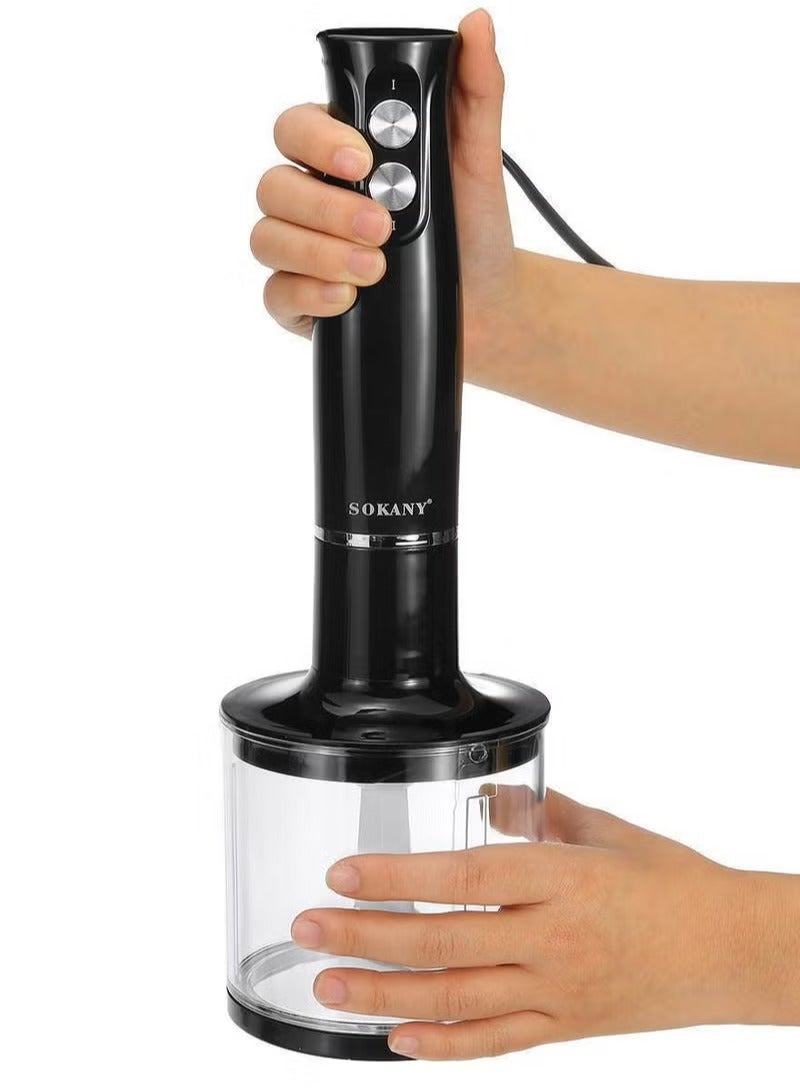 Multifunction Hand Blender Electric Chopper And Whisk 4-in-1 Capacity 1000ml Power 500W