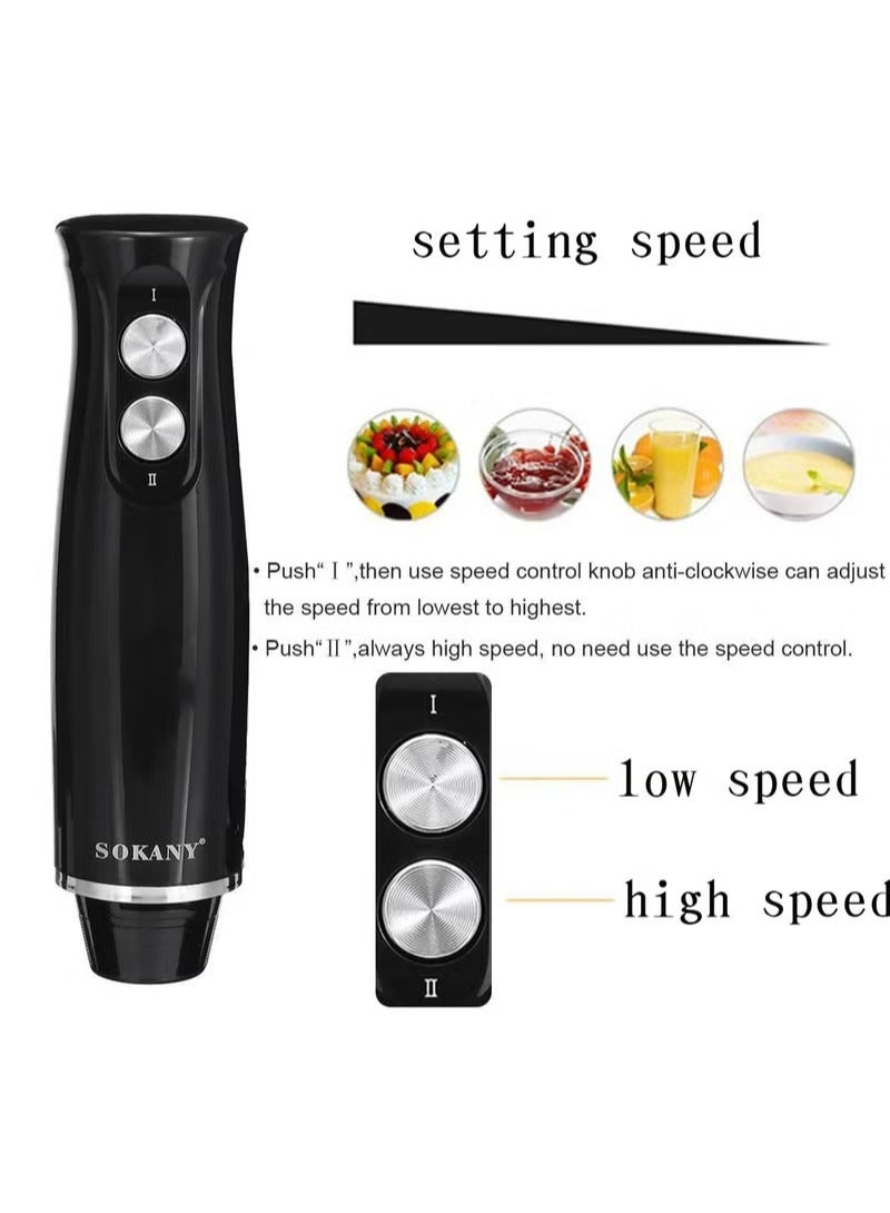 Multifunction Hand Blender Electric Chopper And Whisk 4-in-1 Capacity 1000ml Power 500W