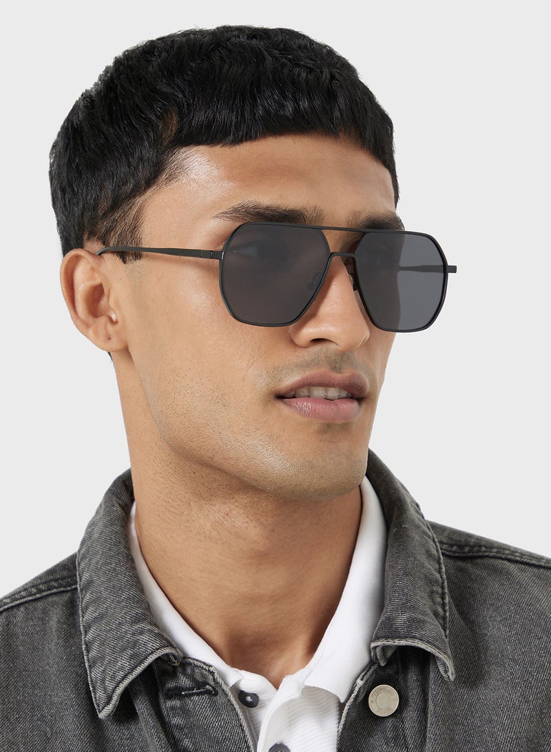 Polarized Lens Square Aviator Sunglasses