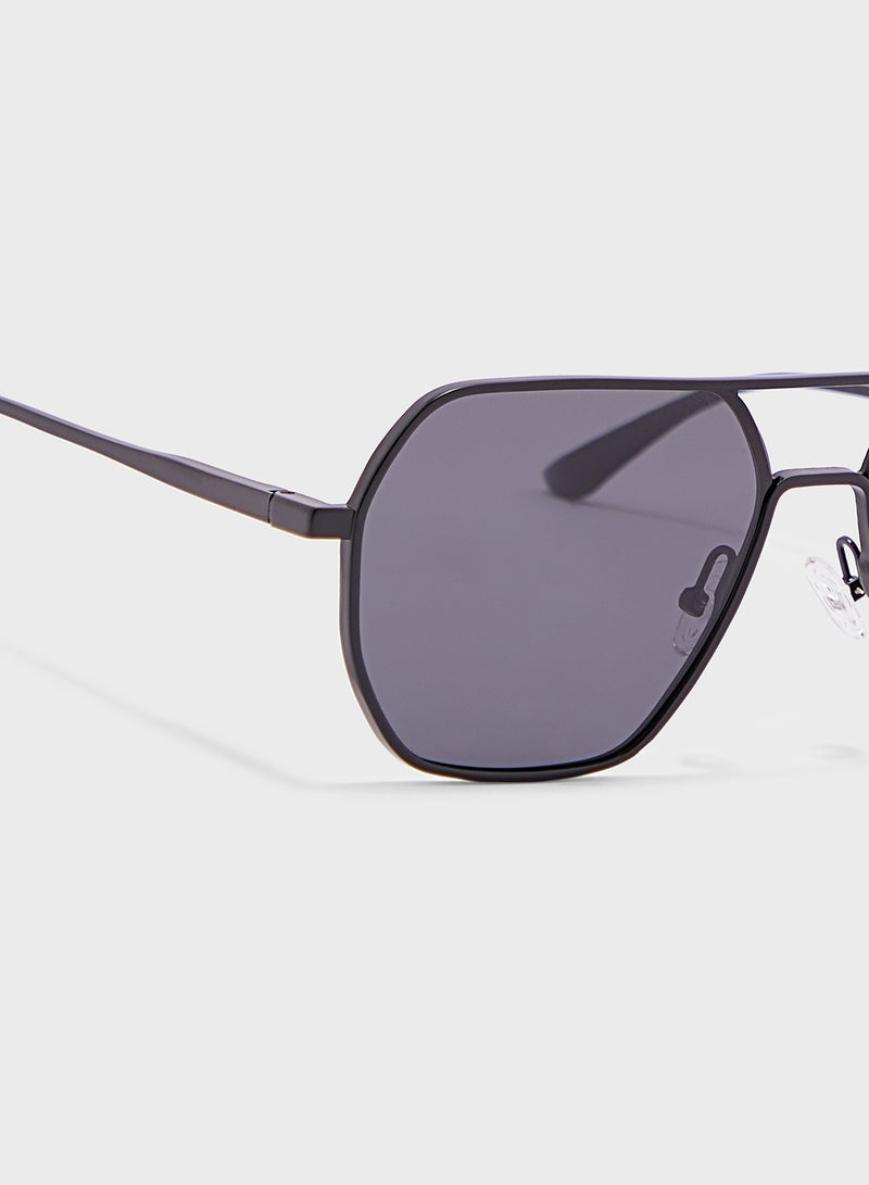 Polarized Lens Square Aviator Sunglasses