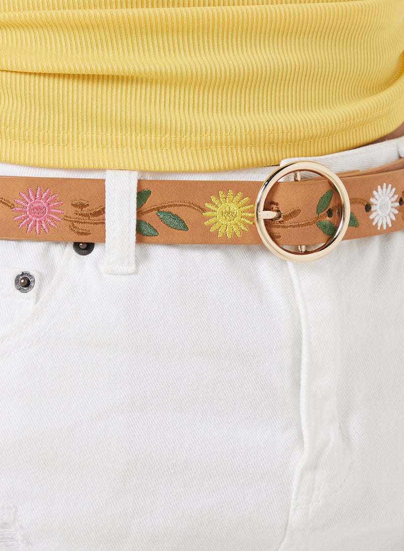 Floral Embroidered Belt