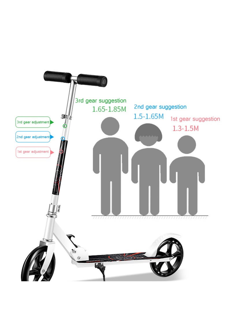 Kick Scooter for Ages 6+,Kid,Teens & Adults. Max Load 150kg 16cm Big Wheels for Kids, Teen and Adults, 3 Adjustable Levels