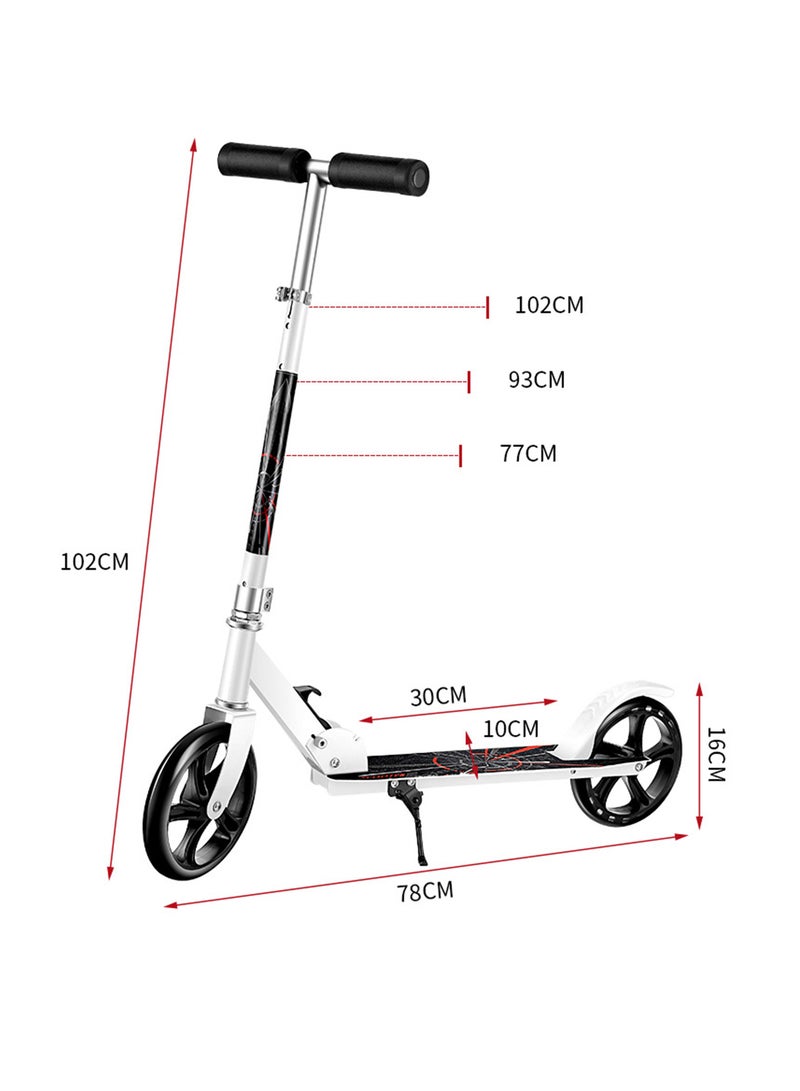 Kick Scooter for Ages 6+,Kid,Teens & Adults. Max Load 150kg 16cm Big Wheels for Kids, Teen and Adults, 3 Adjustable Levels