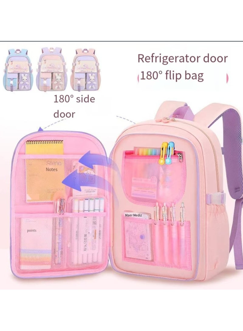 SIJINIAO - Girls' Backpack, Girls' Backpack, Children's Elementary School Backpack