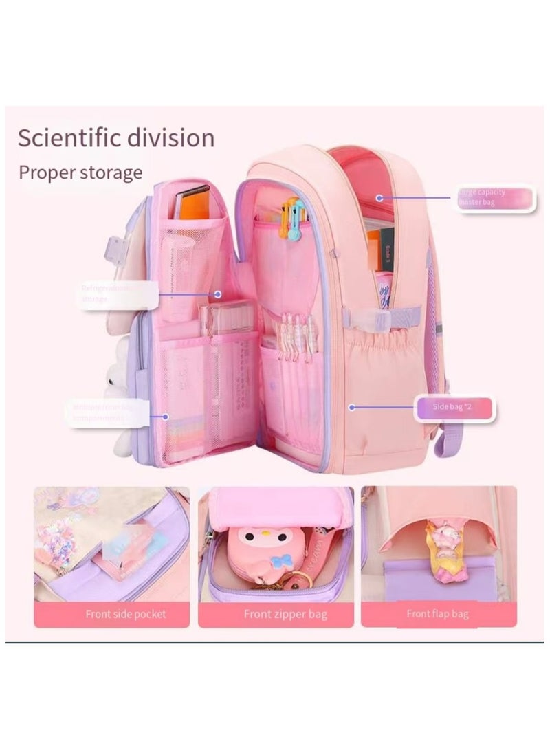 SIJINIAO - Girls' Backpack, Girls' Backpack, Children's Elementary School Backpack