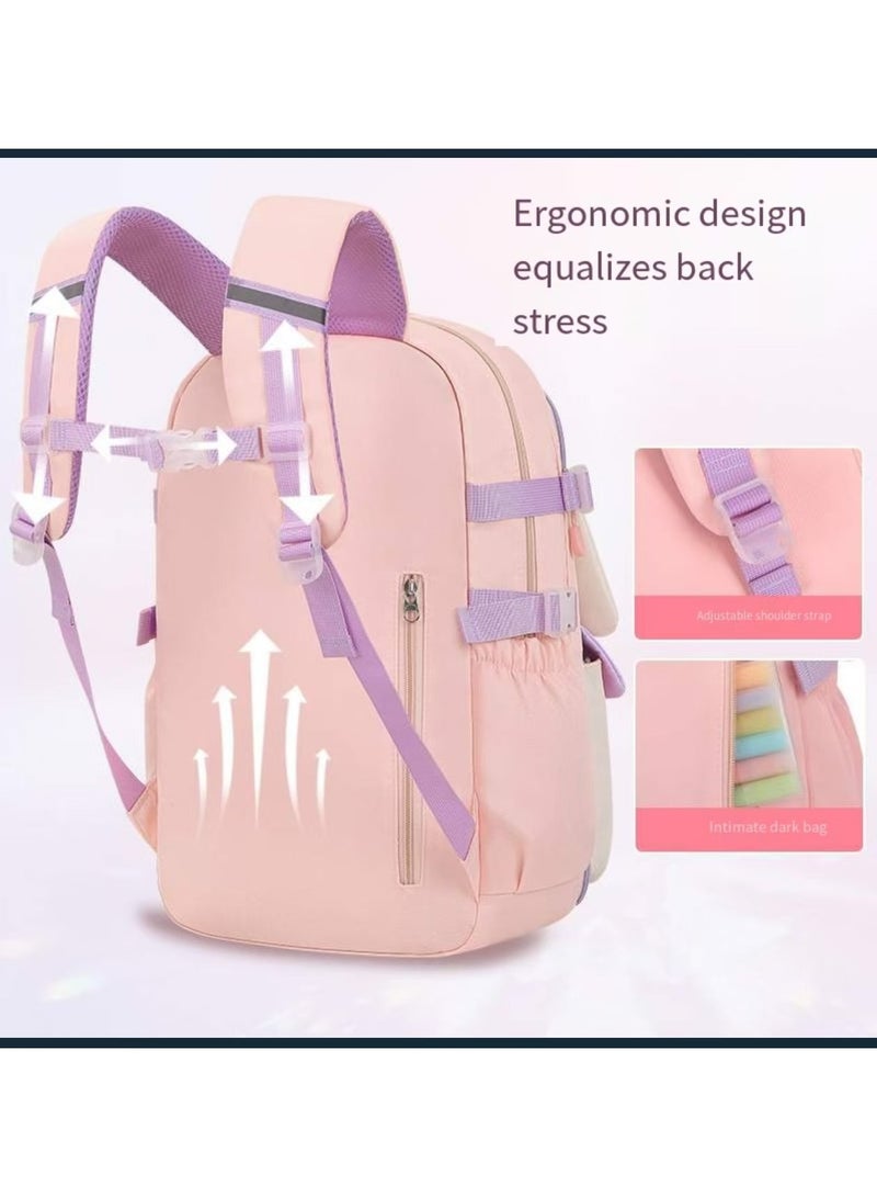 SIJINIAO - Girls' Backpack, Girls' Backpack, Children's Elementary School Backpack