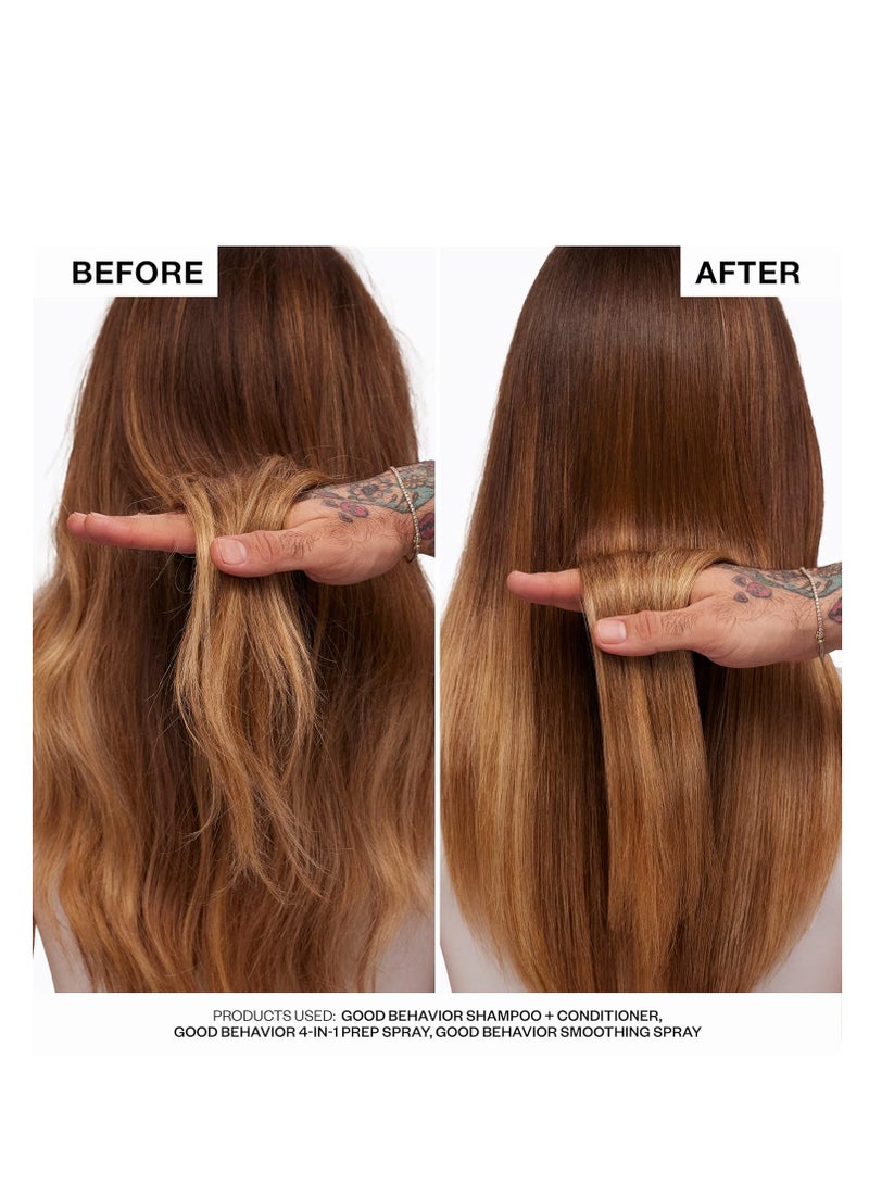 IGK GOOD BEHAVIOR 4-in-1 Prep Spray | Leave In + Detangle + Heat Protectant | Vegan + Cruelty Free | 7 Oz