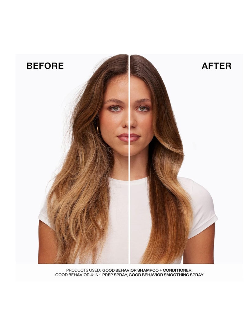 IGK GOOD BEHAVIOR 4-in-1 Prep Spray | Leave In + Detangle + Heat Protectant | Vegan + Cruelty Free | 7 Oz