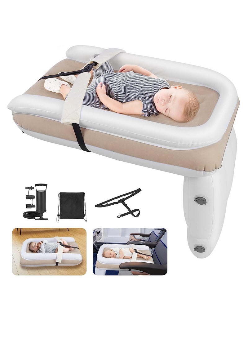 Inflatable Airplane Bed for Kids,Baby Travel Plane Bed with Hand Pump,AUTOYSUR Kids Bed Fits Most Airplane Seats, Car Seat for Convenient Toddler Travel, Seat Belt and Carry Bag