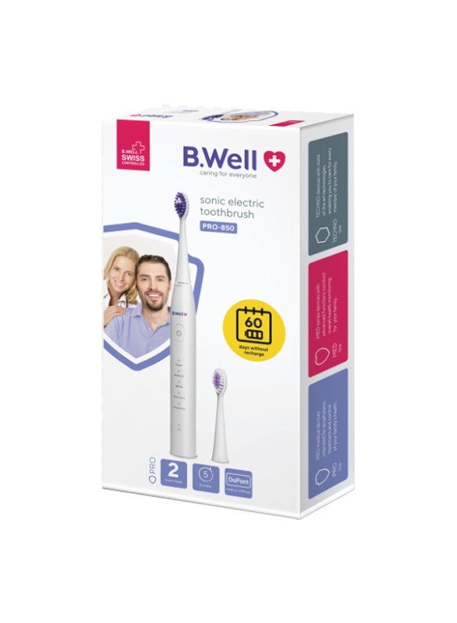 Sonic Electric Toothbrush Pro-850: Advanced Oral Care with Long-Lasting Power and Customizable Modes