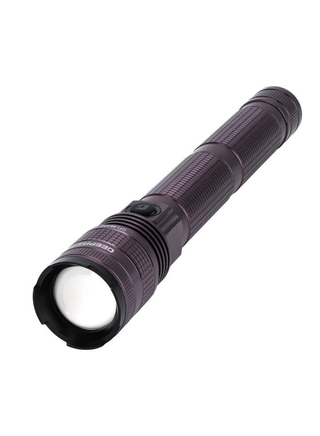 Zoomable LED Flashlight Pack of 4 | 20W Laser High-Power LEDs| 6000mAh Battery10 Hours Continuous Working with Aluminum Alloy Housing| Type C Charging GFL4639 Black 29cm