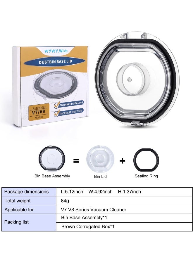 WYWY.Wide Dust Bin Lid Compatible With Dyson Vacuum Cleaner V7 V8 Models Dust Bin Door Parts/Dirt Cup Lid/Dust Bucket Cover/Dust Box Lid/Dust Collector