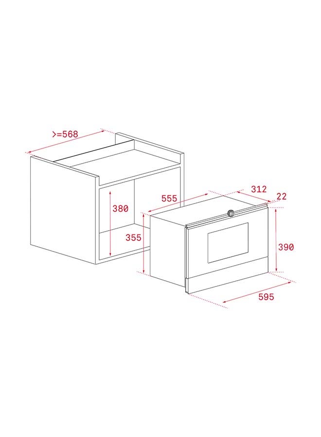 ML 8220 BIS L Urban Colors Edition Built-in Microwave With Ceramic Base 22.0 L 2500.0 W 112030000 White