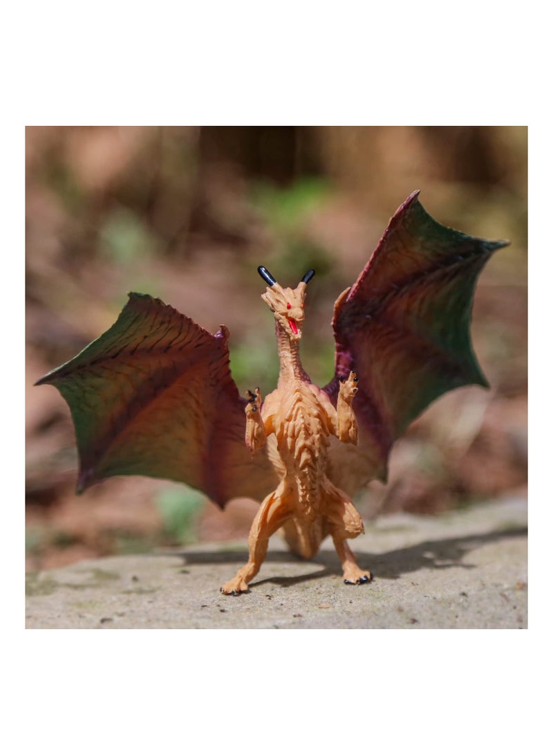 10 Pack Mini Dragon Toys Assorted Colors 5 Inch and 3 Inch Solid Plastic Figurines Perfect for Cake Toppers Party Favors for Kids