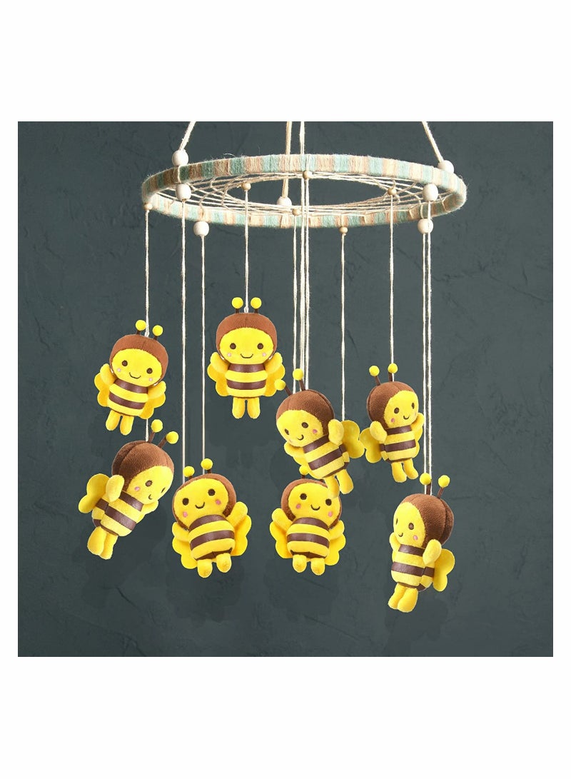 8 Pcs 5 Inch Cute Plush Bees Soft Stuffed Honey Bee Toys Perfect For Baby Showers Birthday Parties Decor