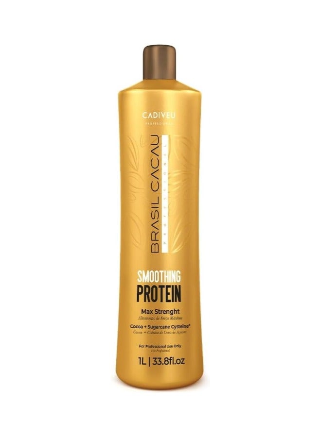 Brasil Cacau Smoothing Protein Set 1000ml x 3 – Complete Anti-Frizz Keratin Treatment with Anti-Residue Shampoo, Smoothing Protein & Deep Conditioning Mask