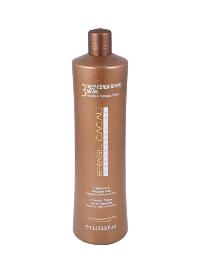Brasil Cacau Smoothing Protein Set 1000ml x 3 – Complete Anti-Frizz Keratin Treatment with Anti-Residue Shampoo, Smoothing Protein & Deep Conditioning Mask
