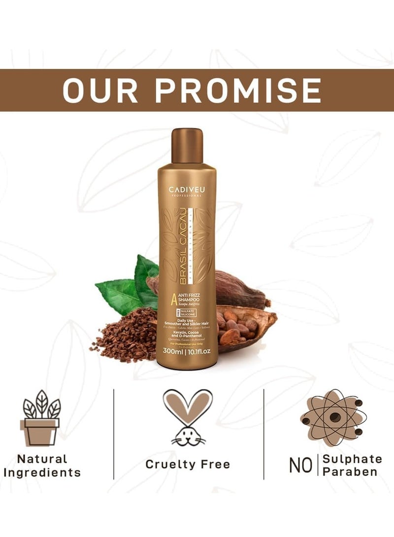 Brasil Cocoa Home Hair Care Set of 5 – Ultimate Anti-Frizz & Hydration Solution for Smooth, Shiny, and Healthy Hair