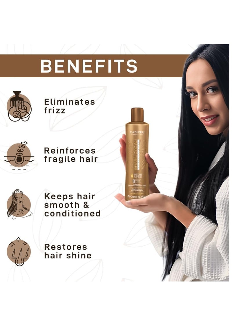 Brasil Cocoa Home Hair Care Set of 5 – Ultimate Anti-Frizz & Hydration Solution for Smooth, Shiny, and Healthy Hair