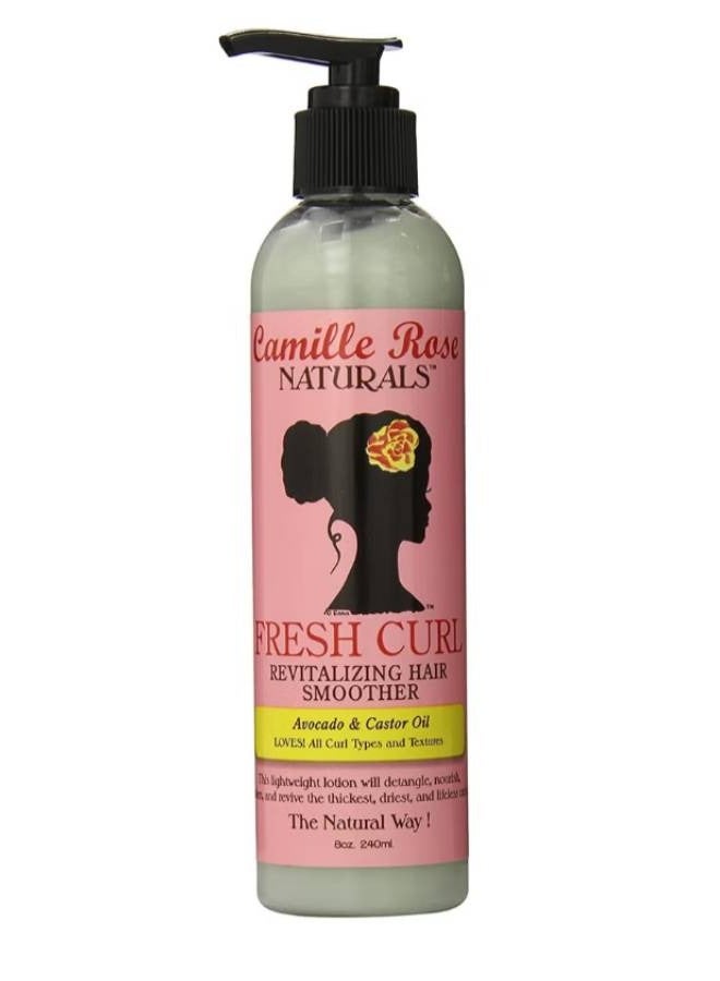 Camille Rose Naturals Fresh Curl Revitalizing Hair Smoother with Avocado ad Castor Oil 8Oz 240mL