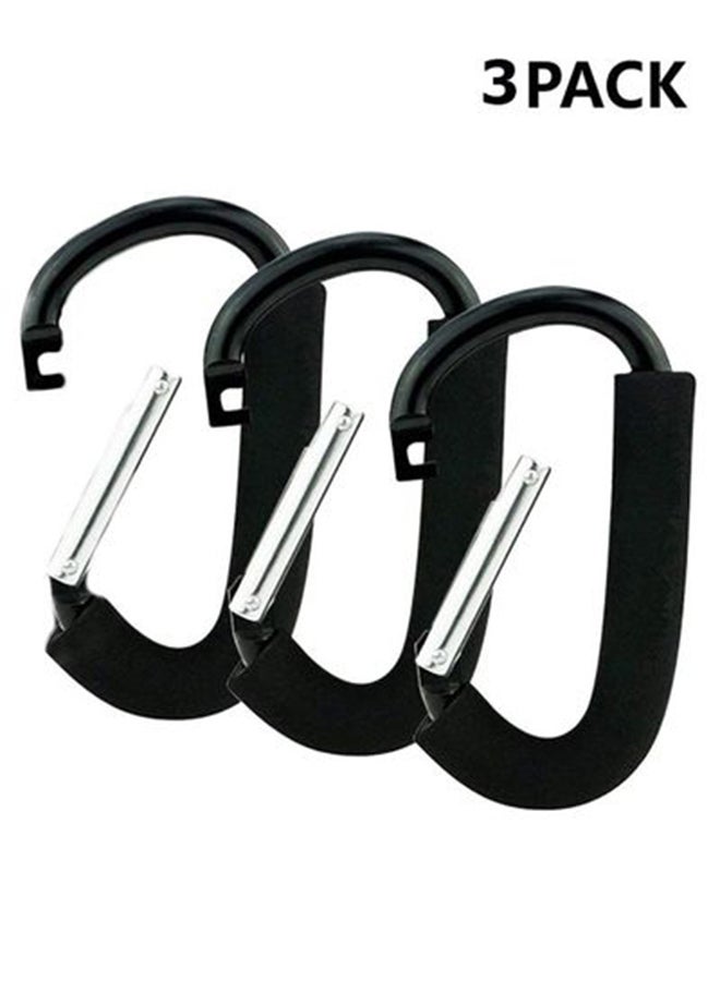 3-Piece Soft High-Strength Convenient Stroller Hook Hanger Organizer Set