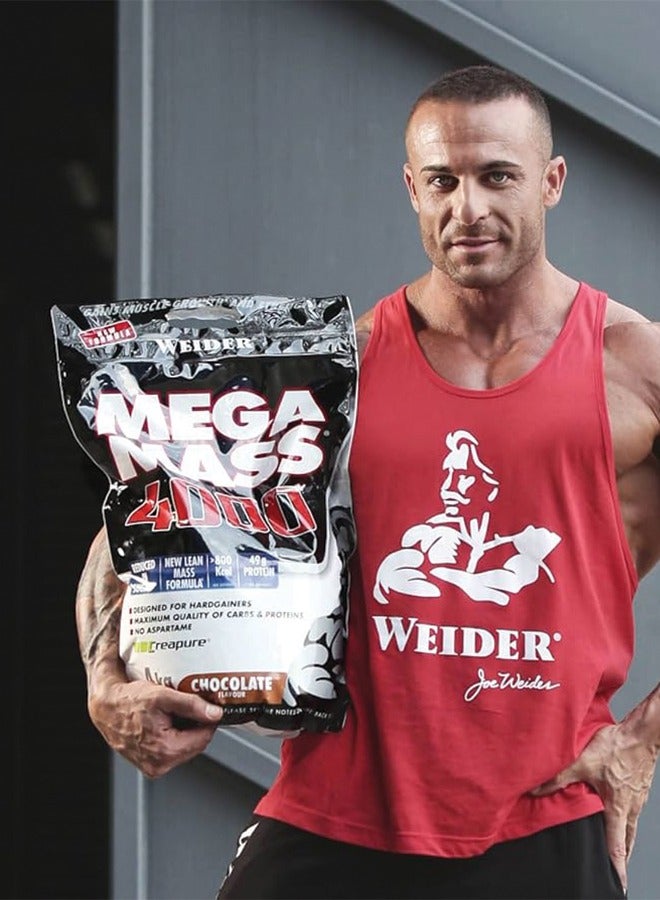 Mega Mass 4000 - 4kg Chocolate, 49g Protein, 800 Kcal, High-Calorie Mass Gainer for Muscle Growth