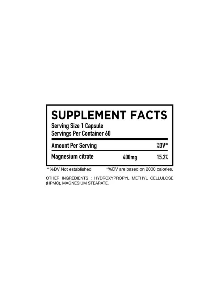 HC Nutrition Magnesium Citrate 60 Capsule