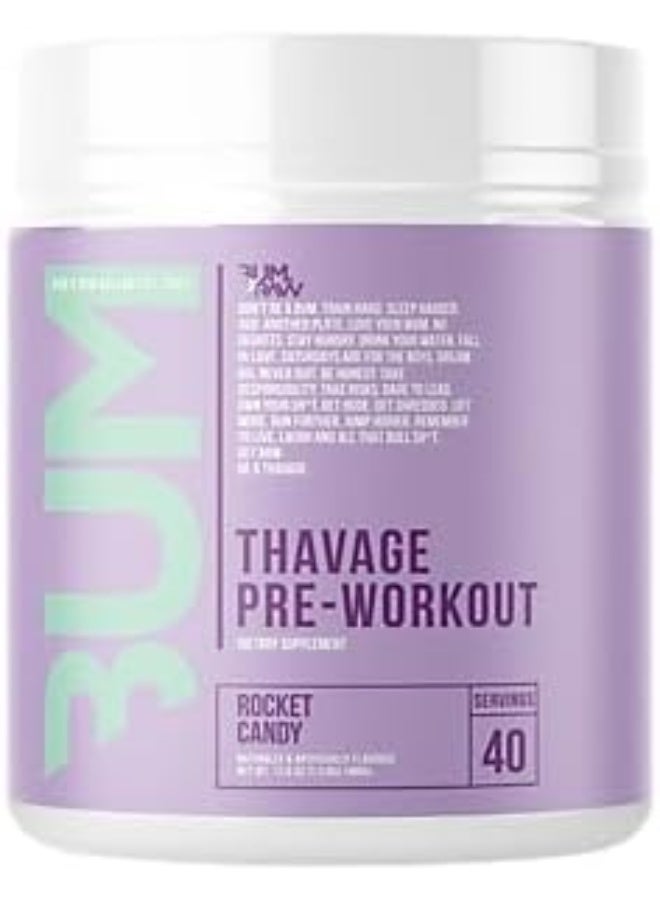 Pre Workout Powder Thavage Chris Bumstead Sports Nutrition Supplement 40 Servings Rocket Candy