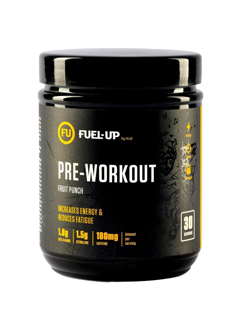 Pre Workout Fruit Punch Powder Increase Energy Muscle Pump and Anti Fatigue 300 Grams