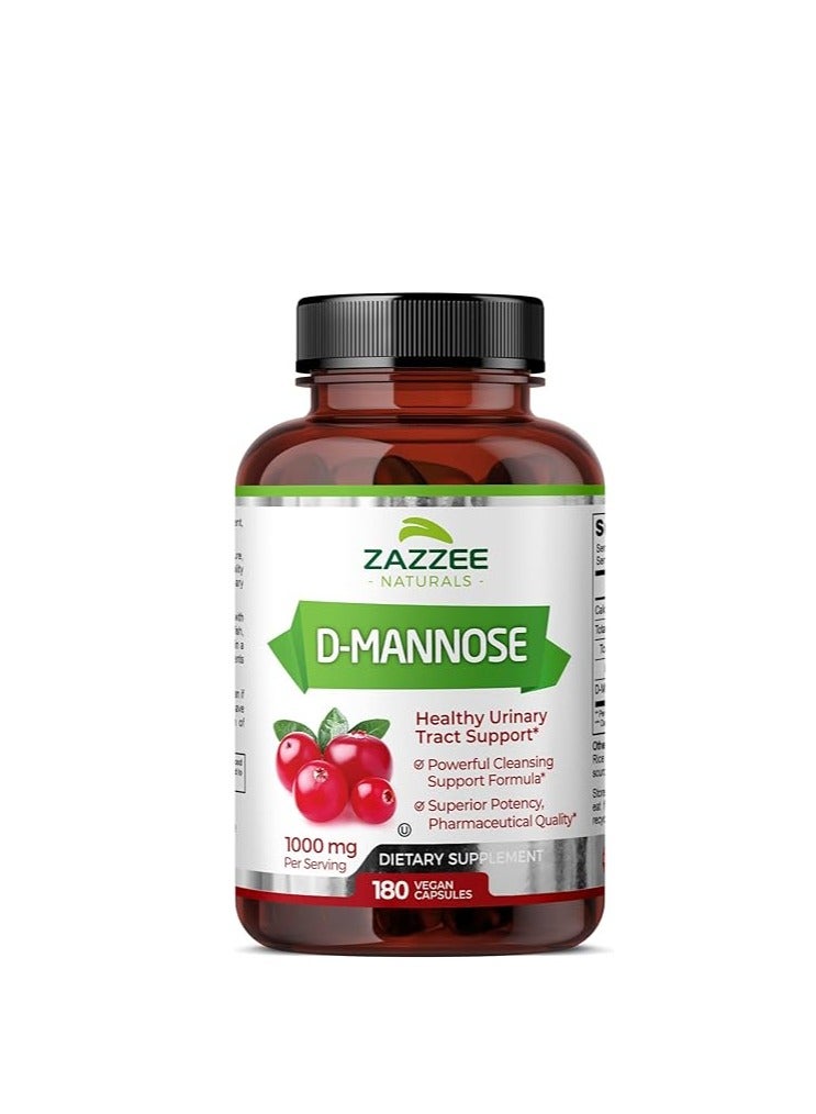 D-Mannose Healthy Urinary Tract Support 180 Vegan Capsules