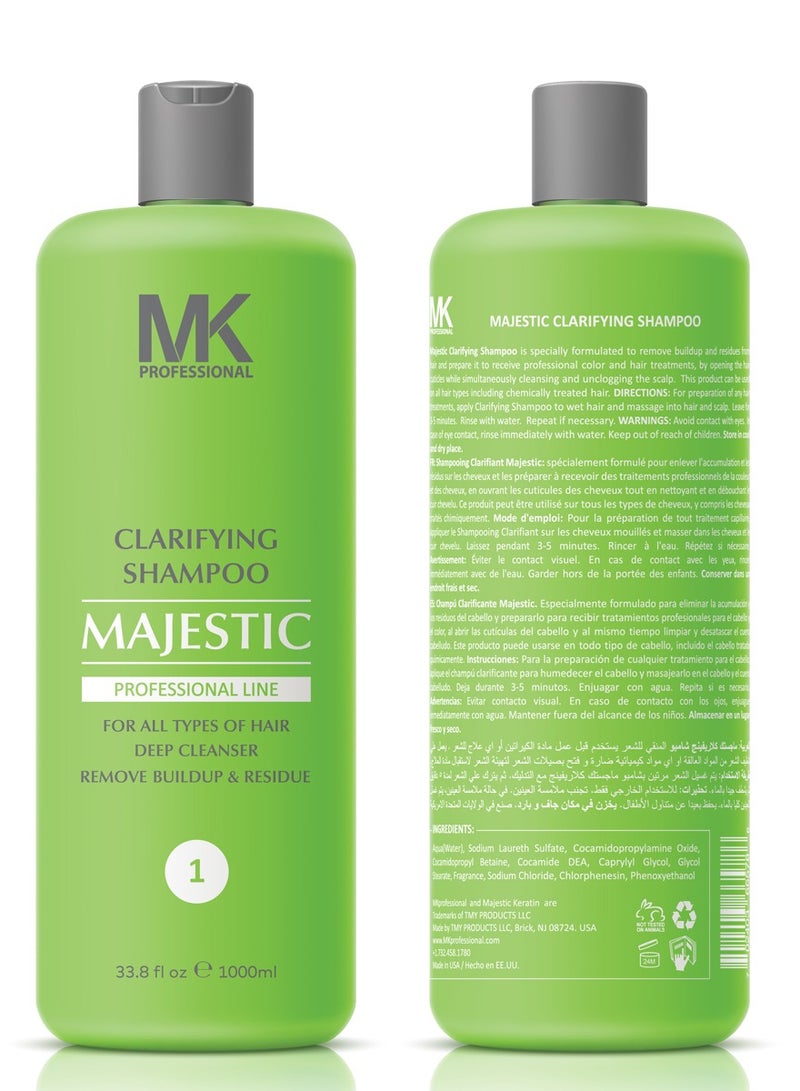 Majestic Keratin Clarifying All Hairs Shampoo for Women, 1000 ml