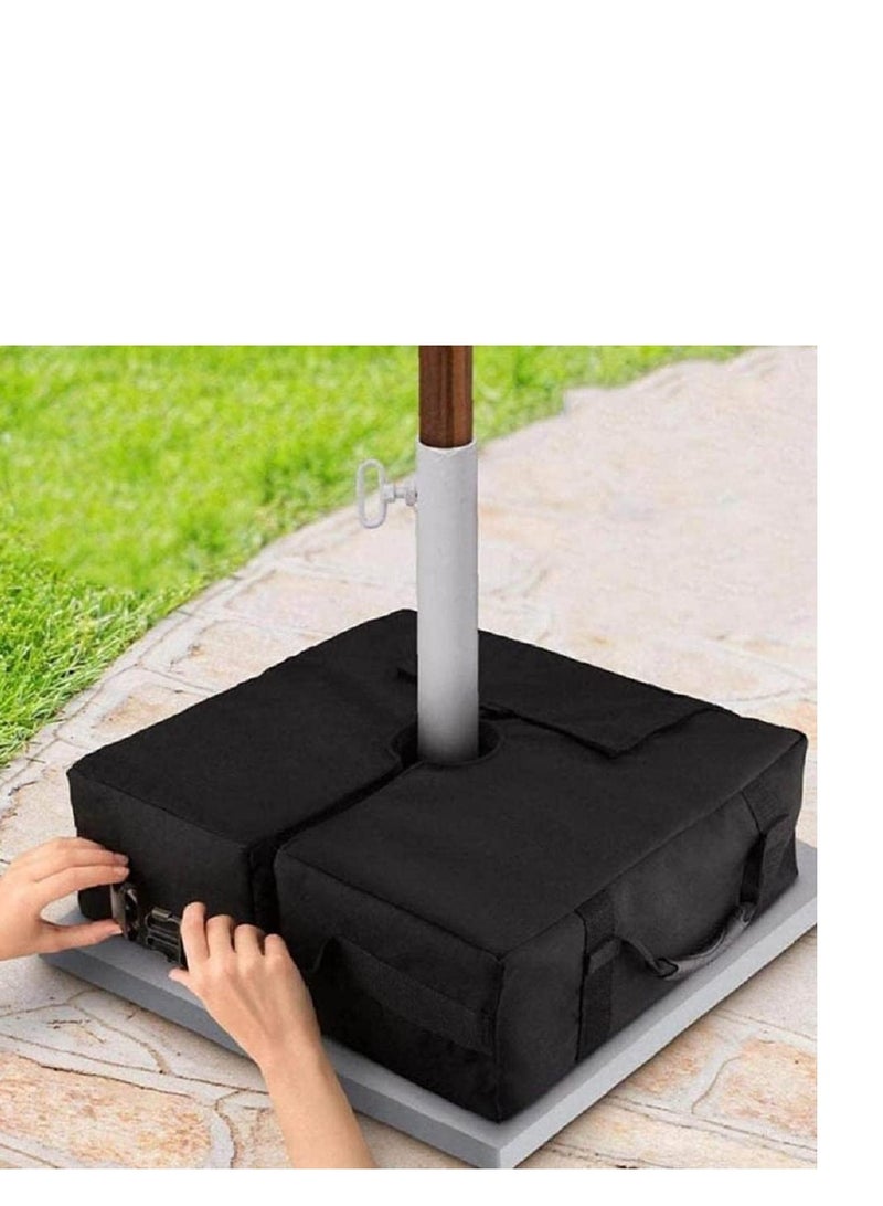 Umbrella Base Weight Bag with Larger Sand Opening Up to 110 lbs Square Waterproof Stand Weight, Filled for Sand, Outdoor Umbrella Stand Offset, Cantilever, or Standard Outdoor Patio Umbrella, Flagpole