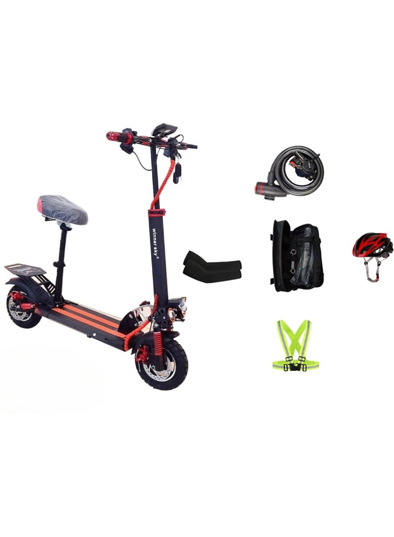 E10 High-Powered Electric Bike Motor 1000w with Speed Meter and Freebies Stuff Red