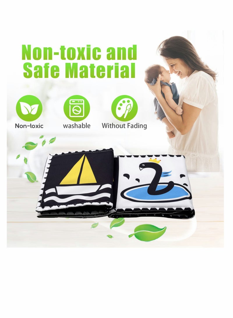 Black and White Cloth Books   High Contrast Baby Cloth Book for Early Education, Infant Tummy time Mat, Three Dimensional Can Bitten and Tear Not Rotten Paper 0 3 Y Baby Toys snake