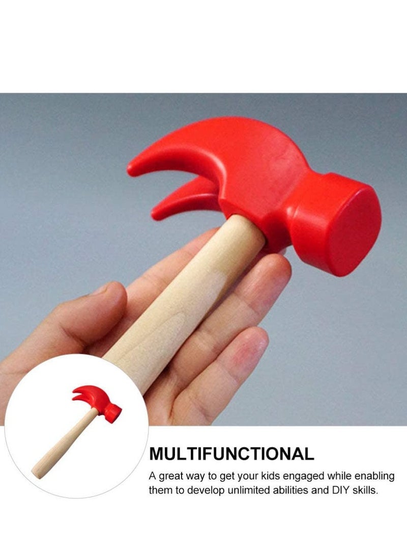 Wooden Hammer Toys Simulation Hammers Maintenance Tools Toys Pretend Play Educational Toys for Kids Children 2pcs