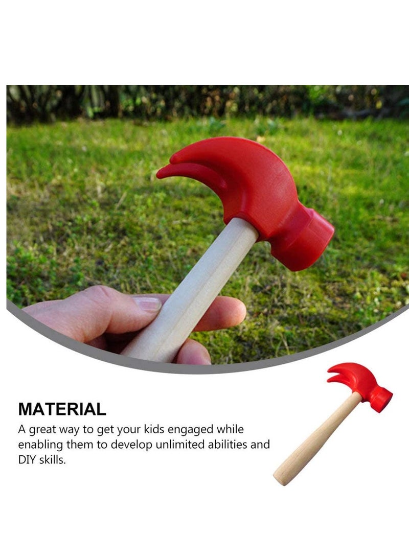 Wooden Hammer Toys Simulation Hammers Maintenance Tools Toys Pretend Play Educational Toys for Kids Children 2pcs