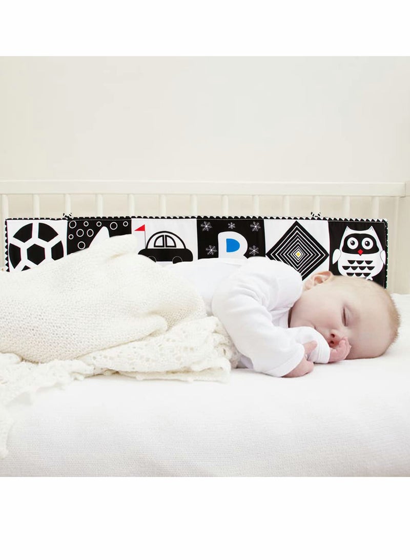 Black and White Cloth Books   High Contrast Baby Cloth Book for Early Education, Infant Tummy time Mat, Three Dimensional Can Be Bitten and Tear Not Rotten Paper 0 3 Years Old Baby Toys