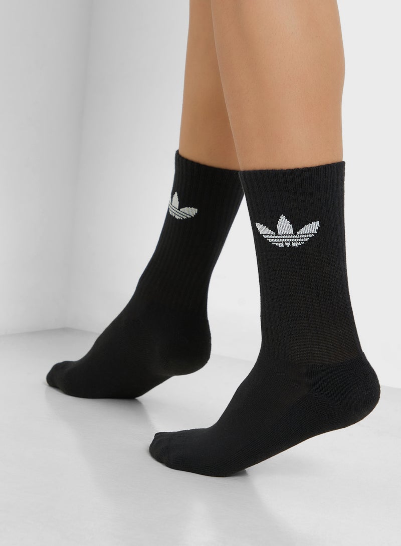 6 Pack Trefoil Crew Socks